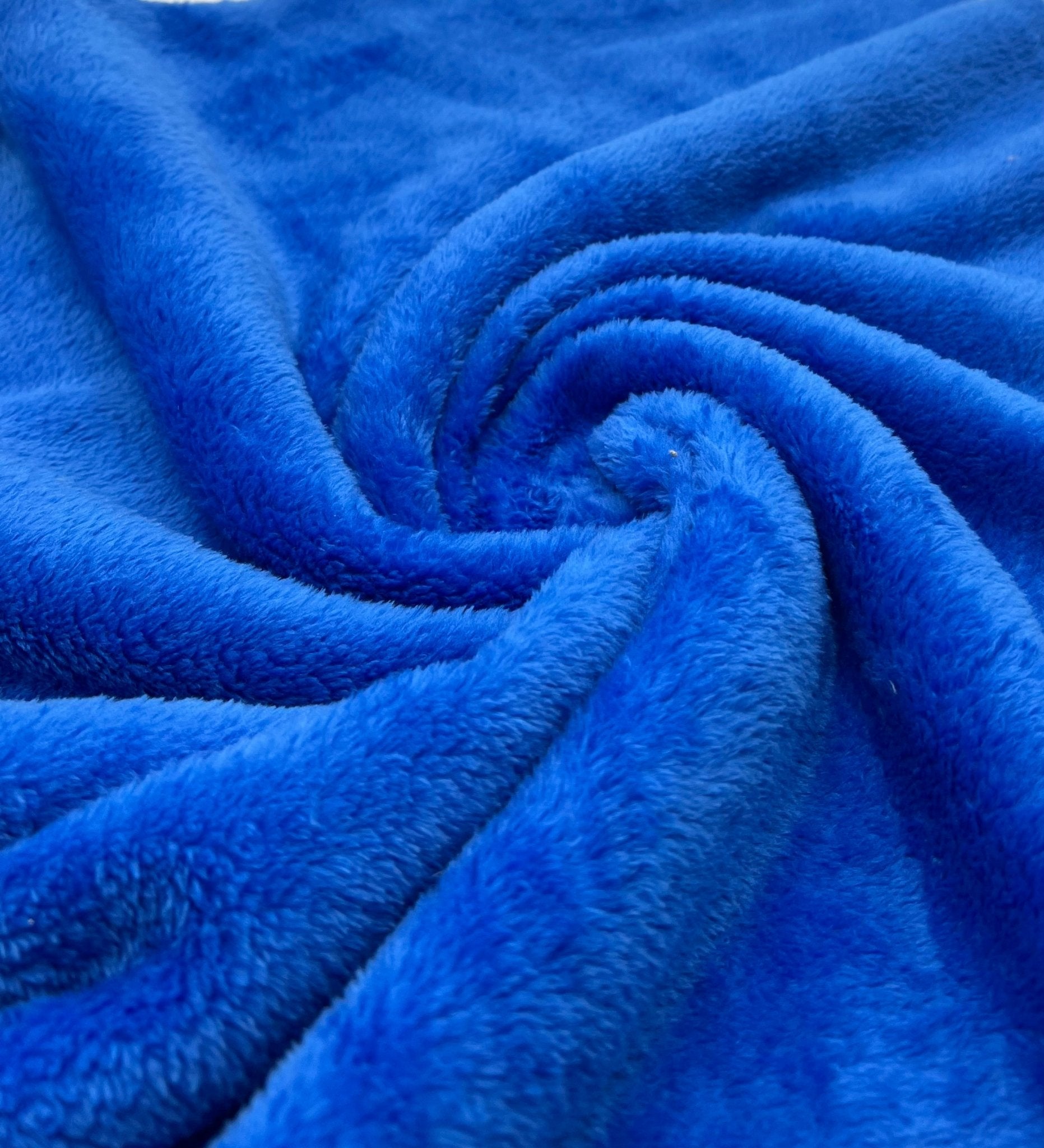 Royal Blue Super Soft Plain Cuddle Fleece Fabric Blanket Loungewear - T9 Fabrics